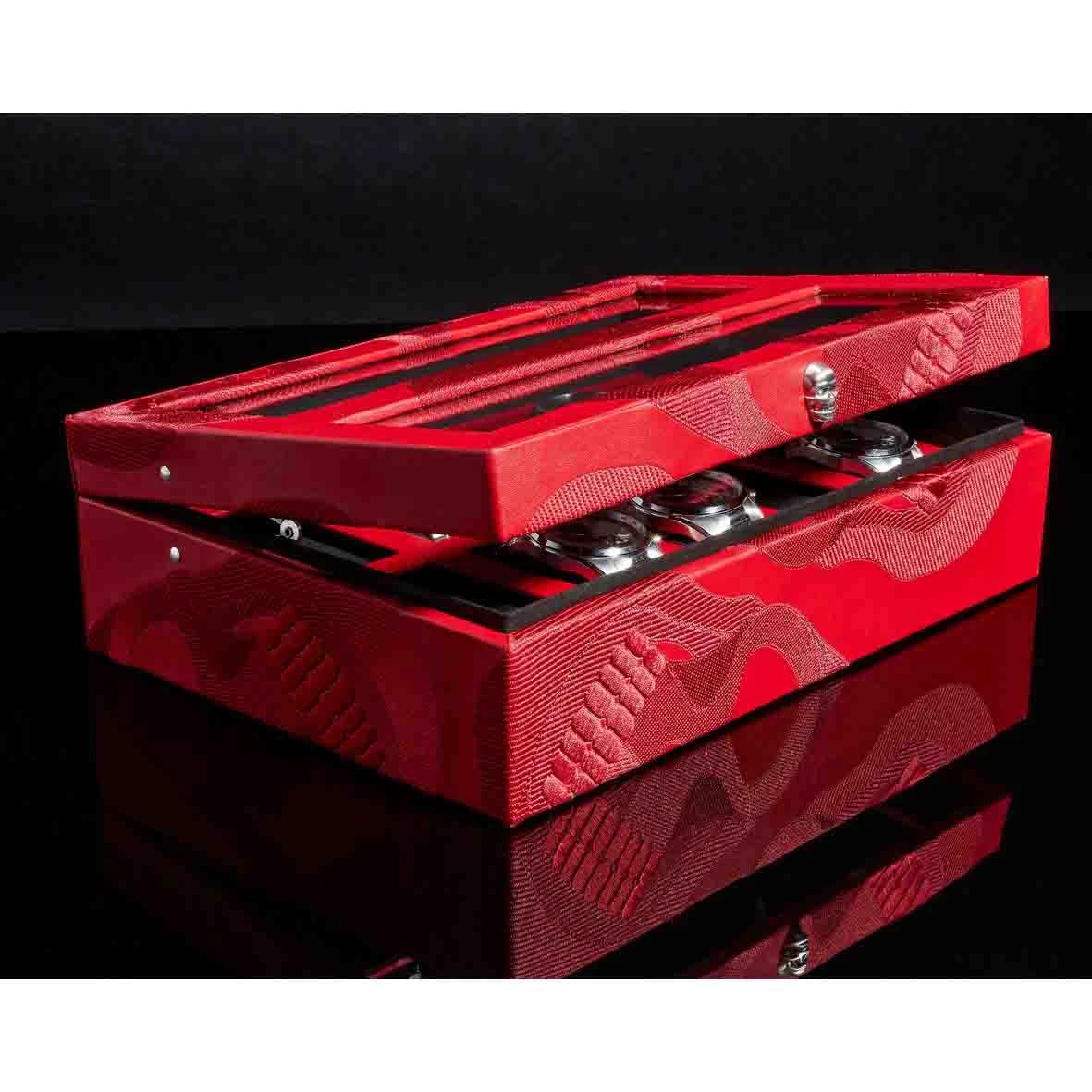 Boite Montre Wolf 1834 - Memento Mori 10-Piece Watch Box- Rouge - 493572 – Image 5