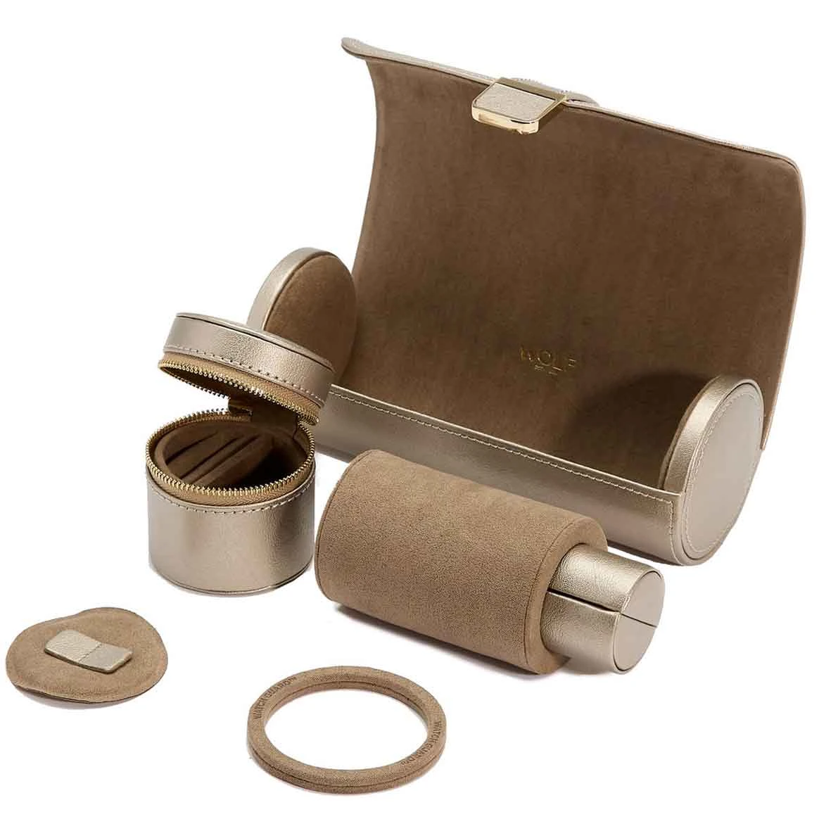 Boite Montre Wolf 1834 - Palermo Double Watch Roll W/ Jewelry Pouch - 213978 – Image 2