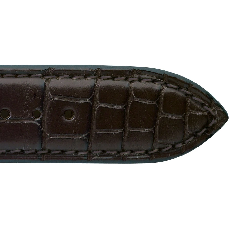 Bracelet De Montre Crocodile De Couleur Marron -Tahiata - 18614-03 – Image 2