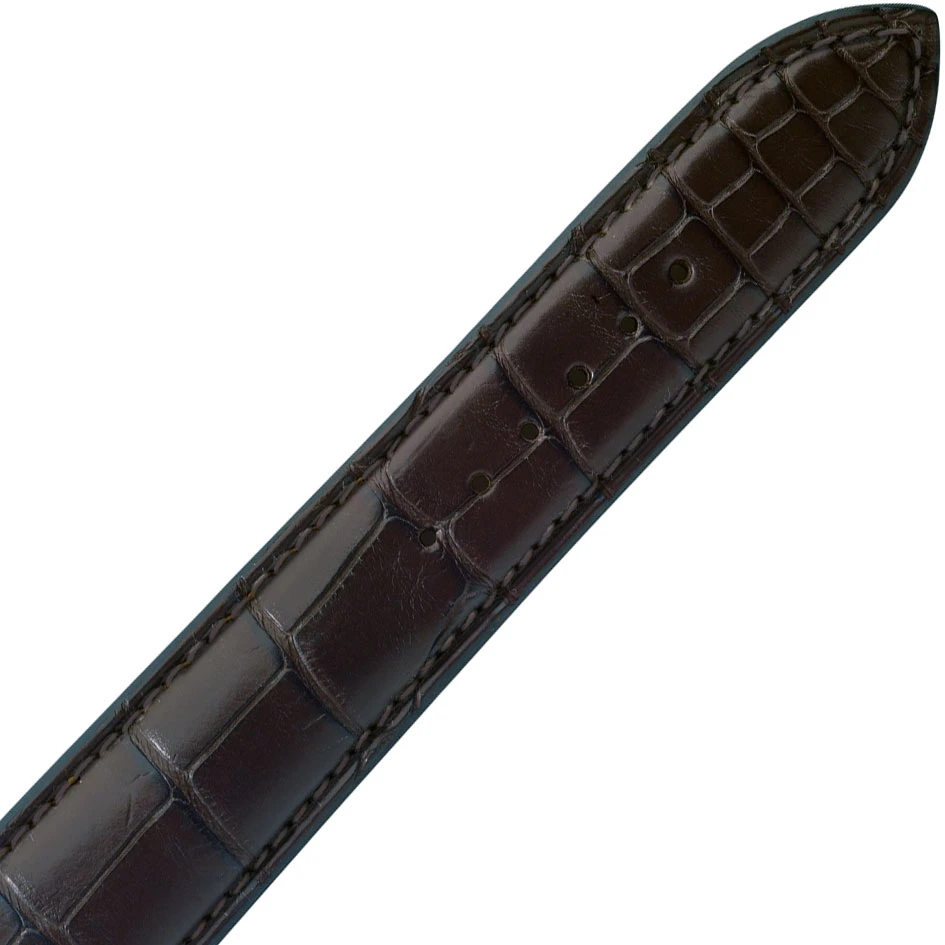 Bracelet De Montre Crocodile De Couleur Marron -Tahiata - 18614-03 – Image 3