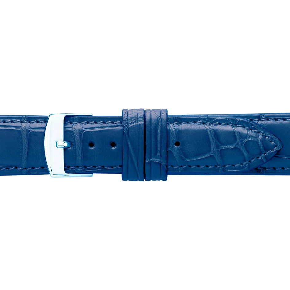 Bracelet De Montre Crocodile Femme De Couleur Bleu -Héloïse - 18114-12 – Image 4