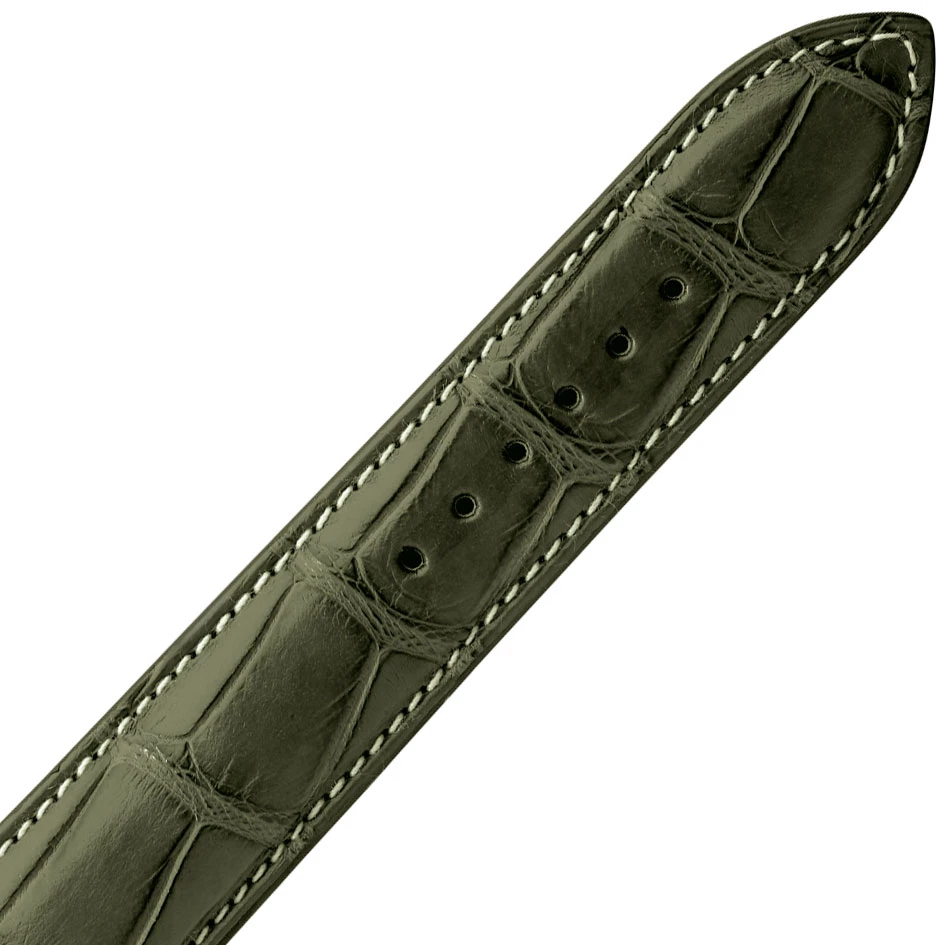 Bracelet De Montre Crocodile Homme De Couleur Kaki -Clémentine - 18614E-20 – Image 3