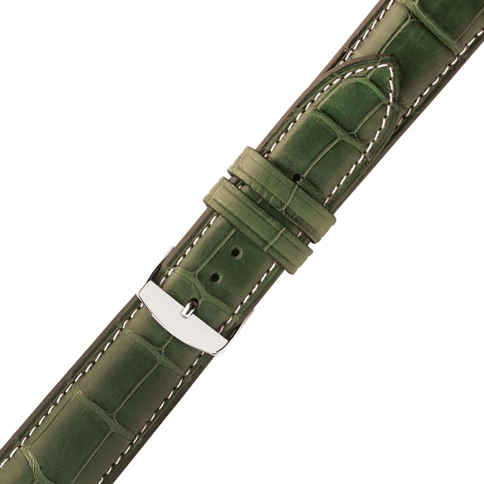 Bracelet De Montre Crocodile Homme De Couleur Kaki -Clémentine - 18614E-20 – Image 5