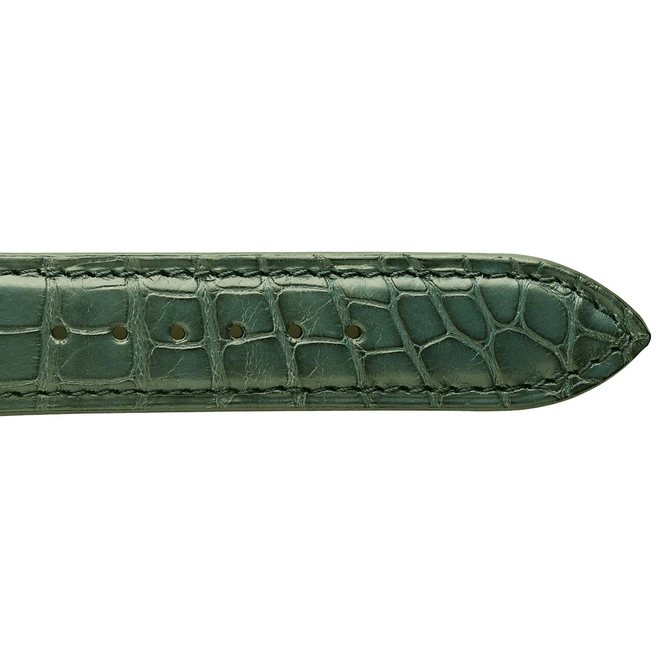 Bracelet De Montre Crocodile Homme De Couleur Kaki -NaĂŻa - 18114-20