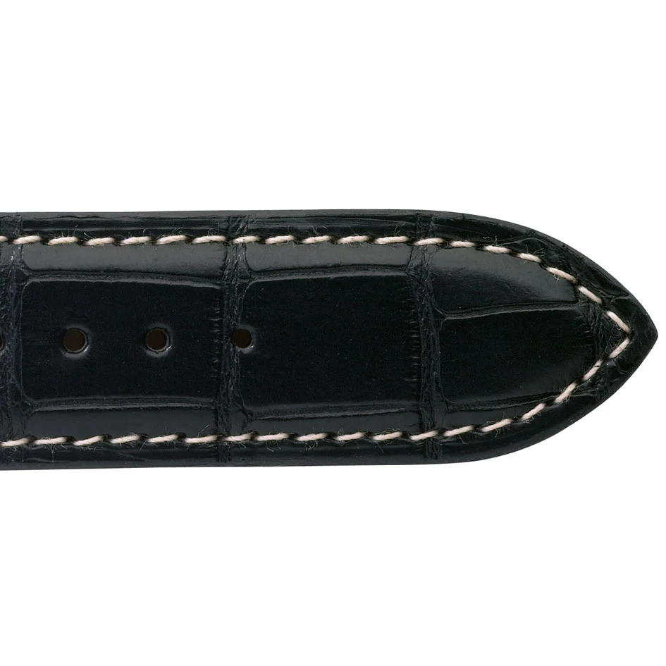 Bracelet De Montre Crocodile Homme De Couleur Noir -Adonia - 18614E-01 – Image 2