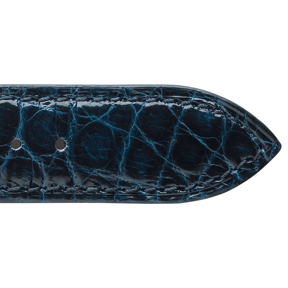 Bracelet De Montre Crocodile Unisexe De Couleur Marine -Maeva - 18124-04 – Image 2