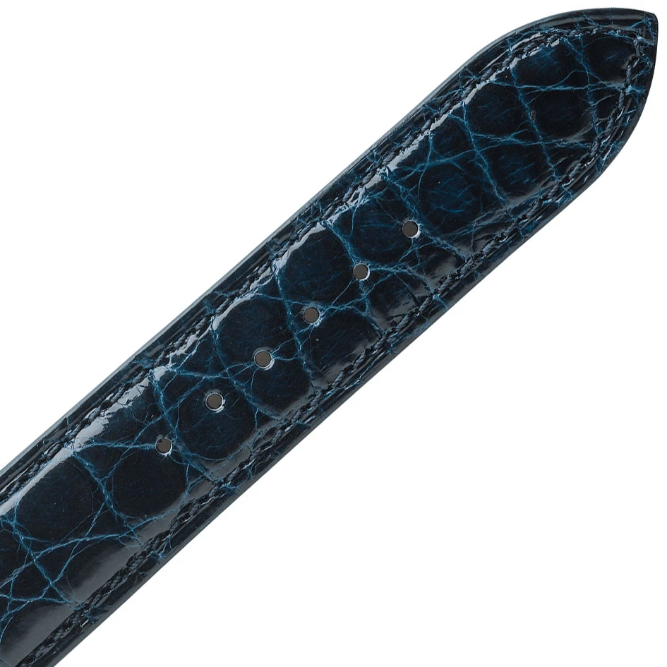 Bracelet De Montre Crocodile Unisexe De Couleur Marine -Maeva - 18124-04 – Image 3