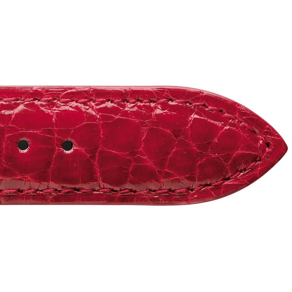 Bracelet De Montre Crocodile Unisexe De Couleur Rouge -Aïleen - 18124-07 – Image 2