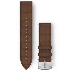 Bracelet Cuir Gaufré Brun Foncé - 20mm - Garmin - 010-12691-0D