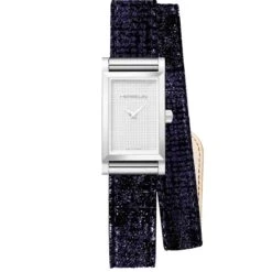 Bracelet Montre Interchangeable Mauna Loa Velours Brillant Bleu Bleu - BRAC17048A186