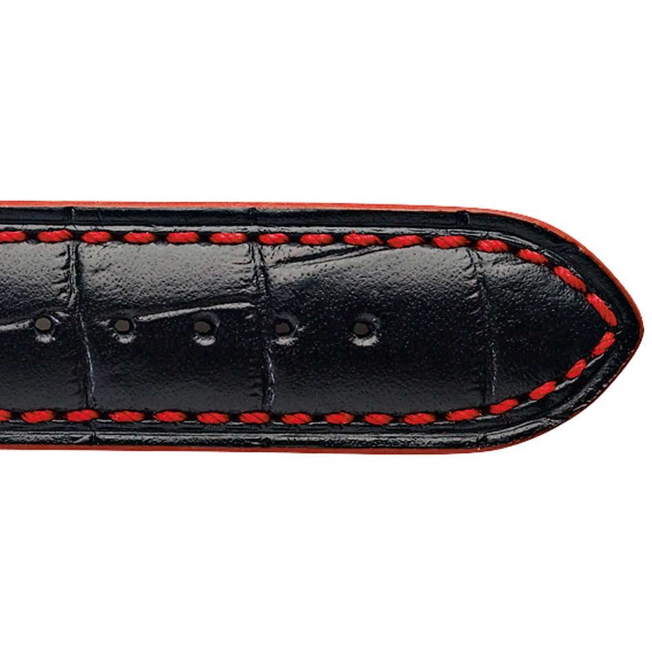 Bracelet Montre Veau Façon Croco Fil Rouge Clémentine - 13605.1-07 – Image 2