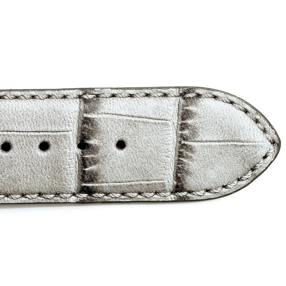 Bracelet Montre Veau Façon Croco Gris Yuang - 15625-09 – Image 2