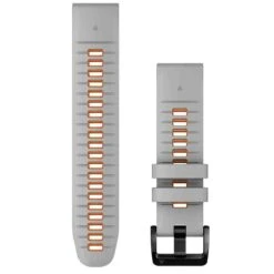 Bracelet QuickFit, 22mm, Silicone, Gris / Orange - Garmin - 010-13280-02