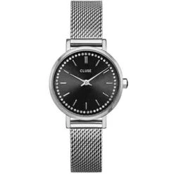 Cluse Boho Chic Petite Crystals Mesh Black, Silver Colour - - CW10502