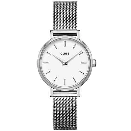 Cluse Boho Chic Petite Mesh White, Silver Colour - - CW0101211007