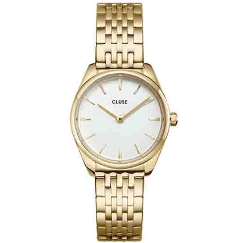 Cluse Féroce Mini Steel - White - Gold Color - - CW11705