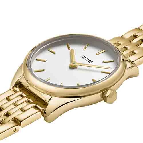 Cluse Féroce Mini Steel - White - Gold Color - - CW11705 – Image 2