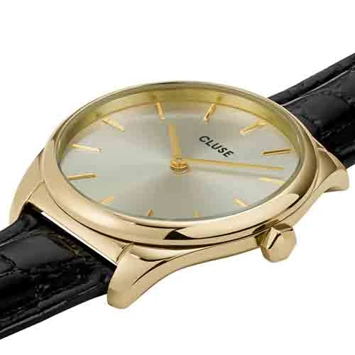 Cluse Féroce Petite Leather Black Alligator, Gold Colour - - CW11209 – Image 2