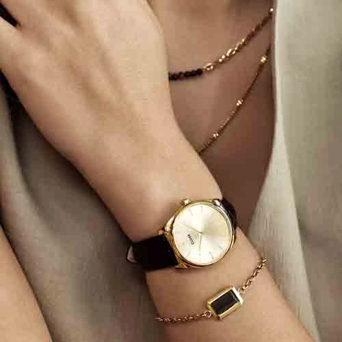 Cluse Féroce Petite Leather Black Alligator, Gold Colour - - CW11209 – Image 4