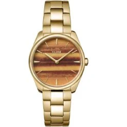 Cluse Féroce Petite Watch Steel Green, Gold Colour - - CW11218