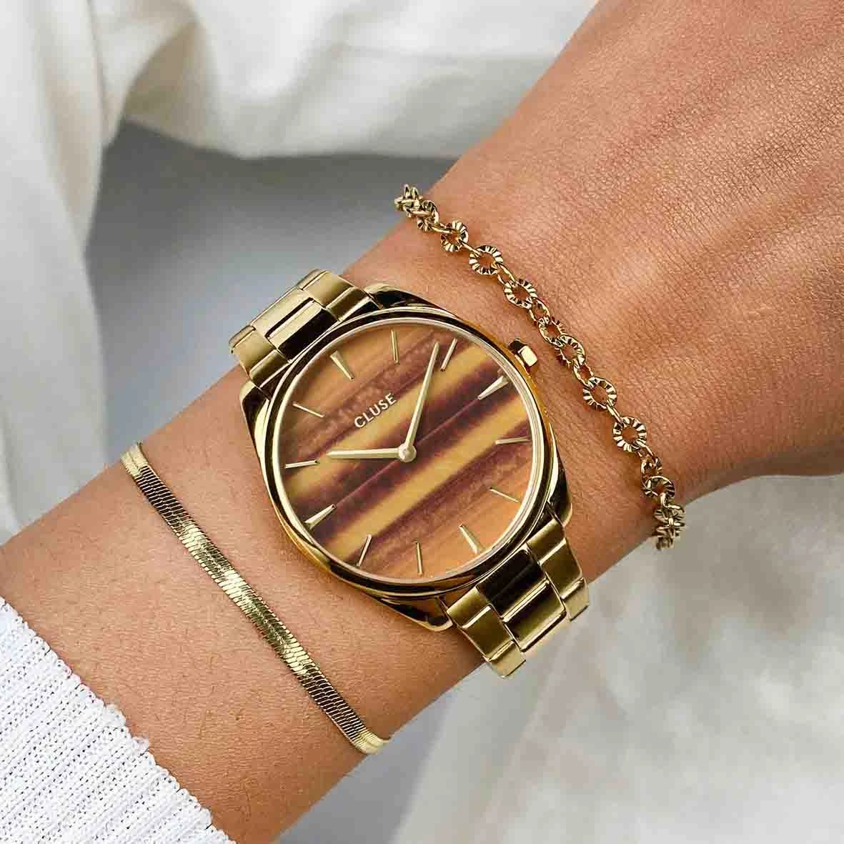 Cluse Féroce Petite Watch Steel Green, Gold Colour - - CW11218 – Image 2