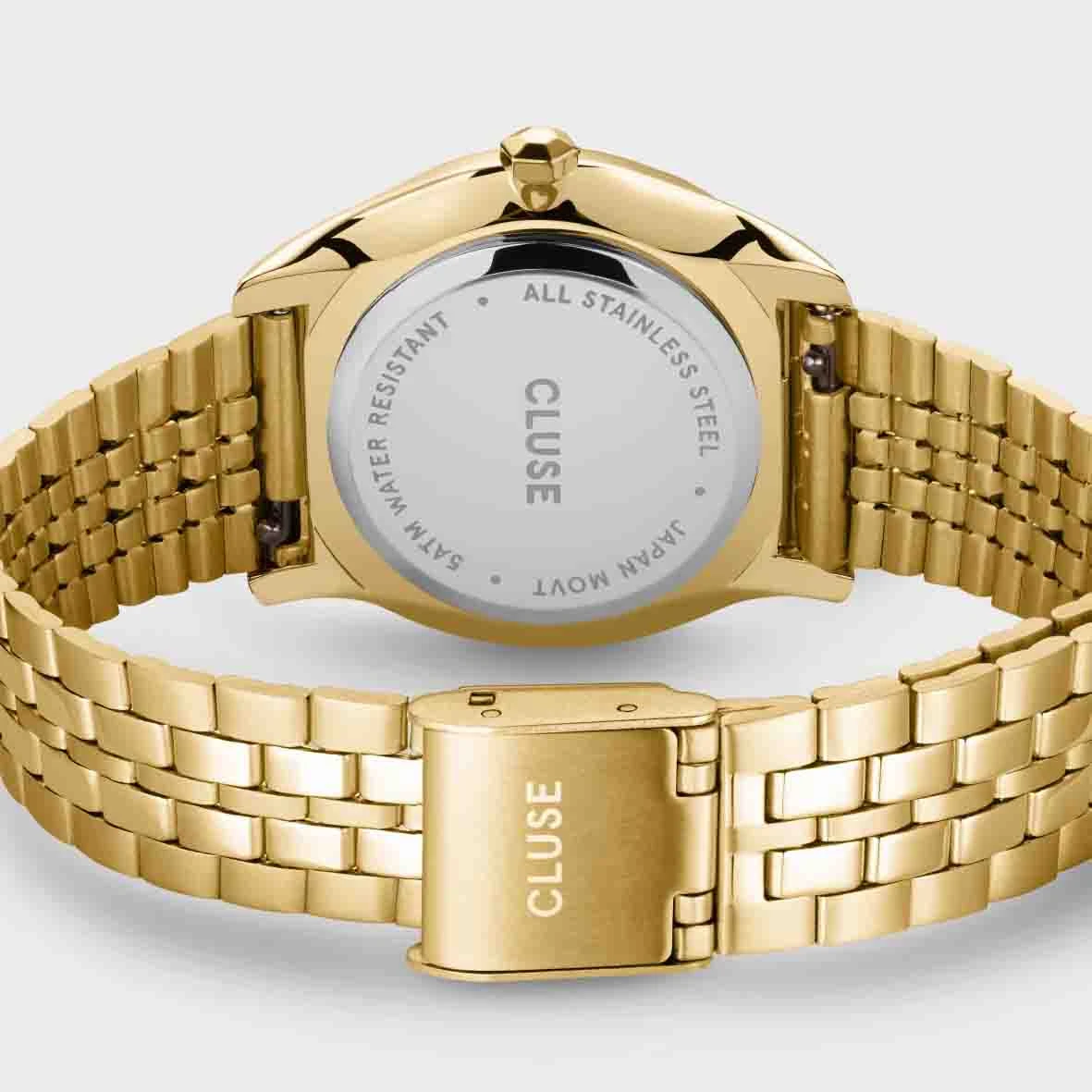 Cluse Féroce Petite Watch Steel, Leaf Texture Pool Blue, Gold Colour - - CW11220 – Image 4