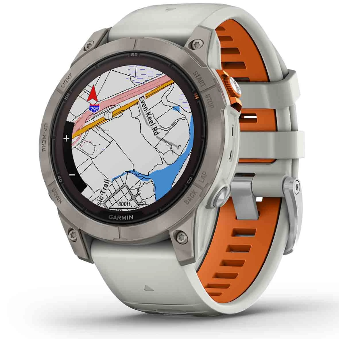Garmin Fénix 7 Pro Sapphire Solar Edition - Titane - Titanium Avec Bracelet Gris / Orange 47 Mm- 010-02777-21 – Image 2