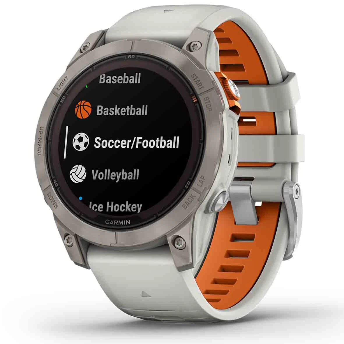 Garmin Fénix 7 Pro Sapphire Solar Edition - Titane - Titanium Avec Bracelet Gris / Orange 47 Mm- 010-02777-21 – Image 4