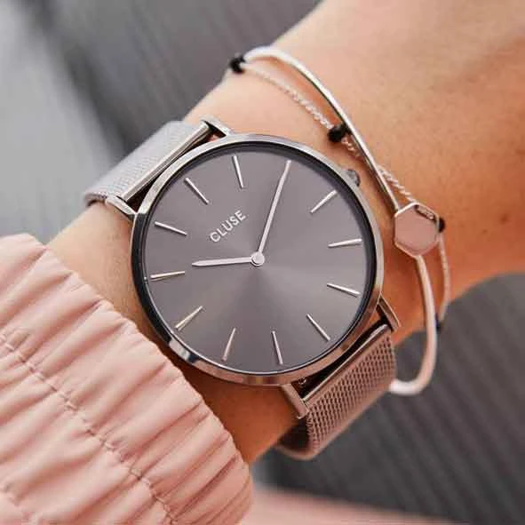 Cluse La Bohème Mesh Full Black Grey - 38 Mm - CW0101201022 – Image 2