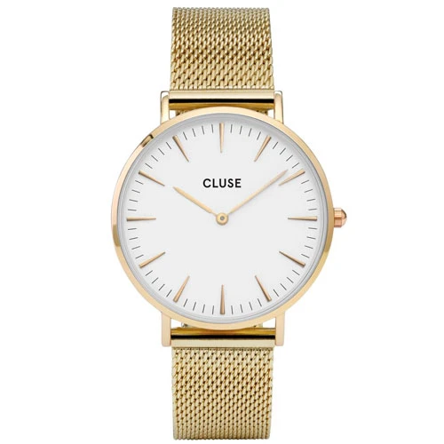 Cluse La Bohème Mesh Gold/White - 38 Mm - CW0101201009