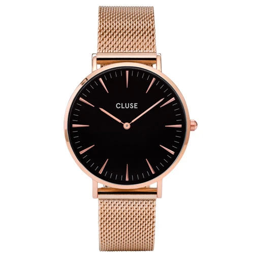 Cluse La Bohème Mesh Rose Gold/Black - 38 Mm - CW0101201003