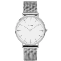 Cluse La Bohème Mesh Silver/White - 38 Mm - Cw0101201002