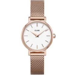 Cluse La Bohème Petite Mesh Rose Gold White - - CW0101211003