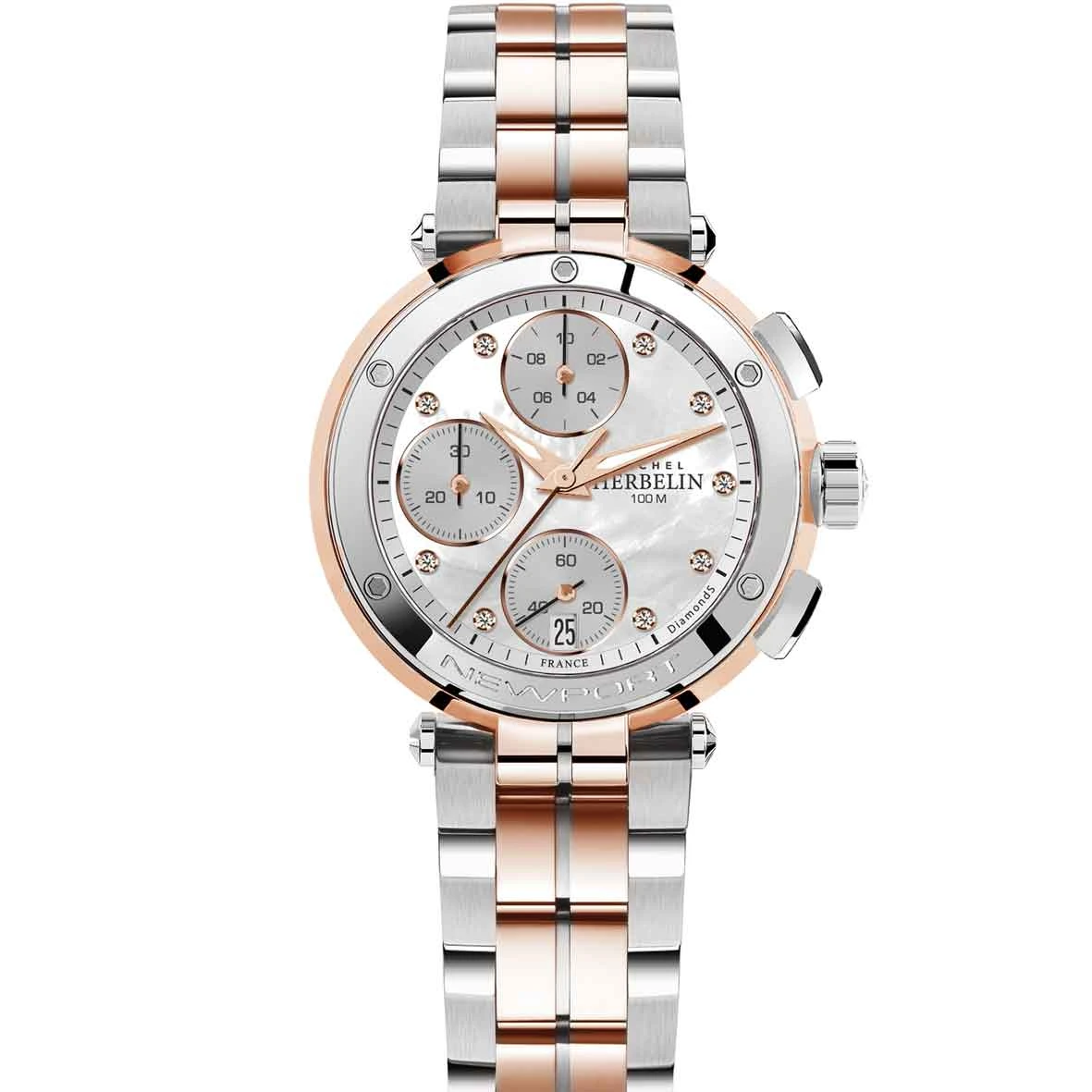 Michel Herbelin Newport Femme Quartz Chronographe - 35688BTR89