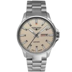 Montre Bahaus Aviation Automatic Day-Date Automatique Cadran Beige - 2866M-5