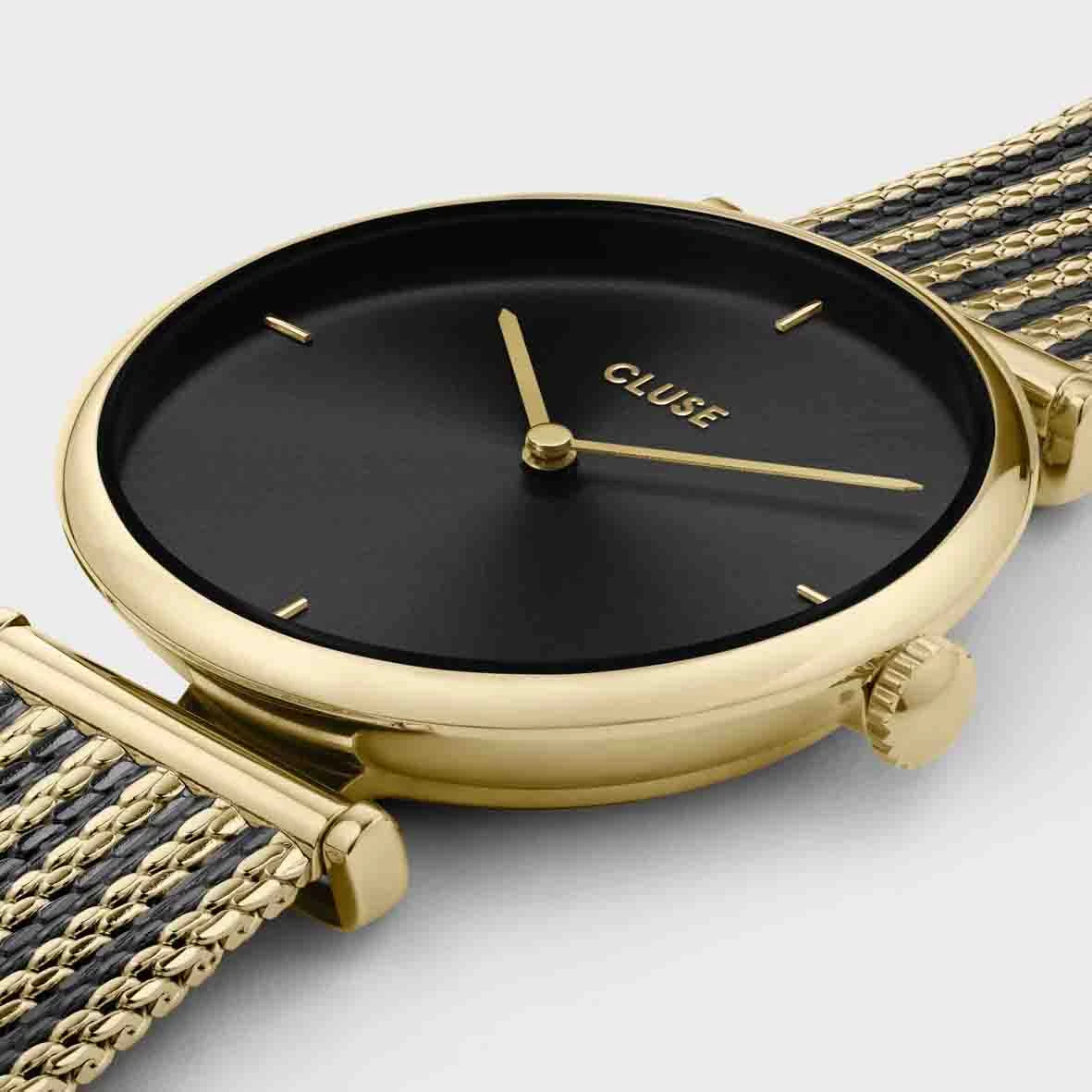 Montre Cluse Cluse Triomphe Watch Mesh, Black, Gold Colour - 33 Mm - CW10403 – Image 3