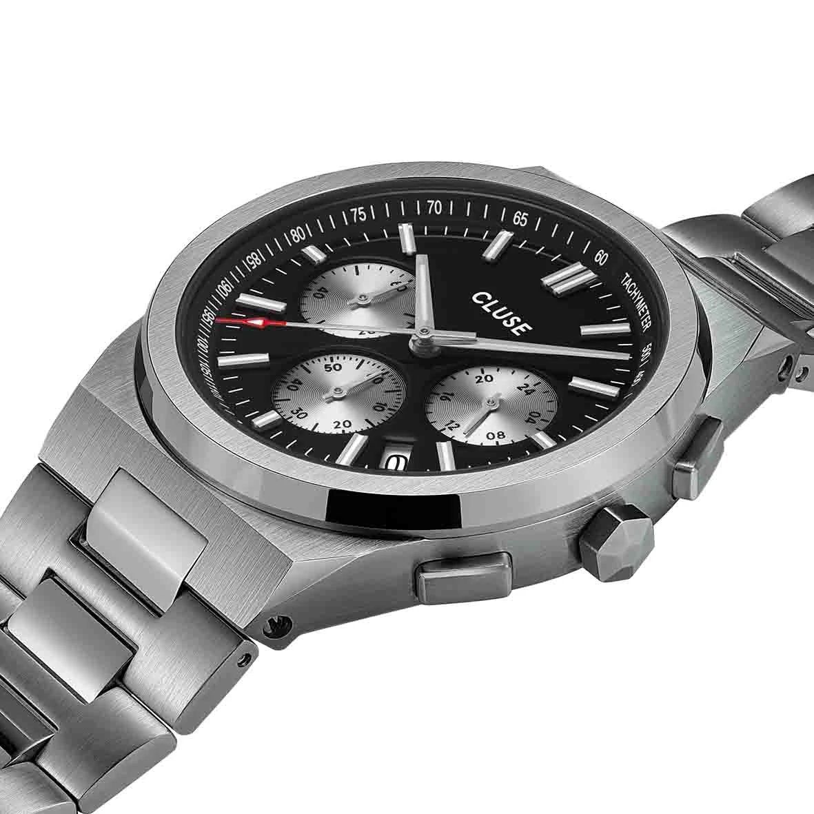 Montre Cluse Homme Cluse Vigoureux Chrono Steel Silver And Black, Silver Colour - CW20807 – Image 2