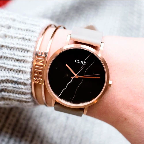 Montre Cluse La Roche Rose Gold Black Marble/Grey - 38 Mm - CL40006 – Image 3