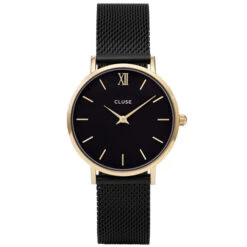 Montre Cluse Minuit Mesh Gold Black/Black - 33 Mm - CW0101203009