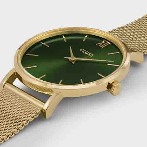 Montre Cluse Minuit Mesh, Green - Gold - - CW10206 – Image 3