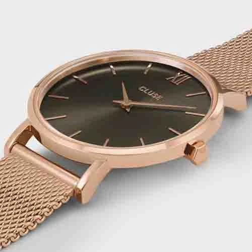 Montre Cluse Minuit Mesh, Grey - Pink Gold - - CW10207 – Image 3
