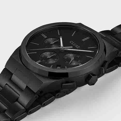 Montre Cluse Homme Vigoureux Chrono Steel, Full Black - CW20802 – Image 2