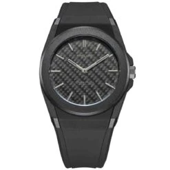 Montre D1 Milano - Carbon - Homme Quartz- Cadran Carbone Noir- 40,5 Mm - Acier Inoxydable - CLRJ01