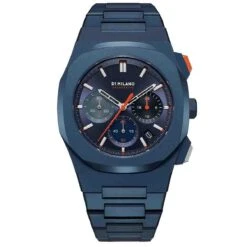 Montre D1 Milano Chronograph Nox - Homme Quartz- Cadran - 41.5 Mm - ACier Et PVD Bleu Marine - CHBJ12