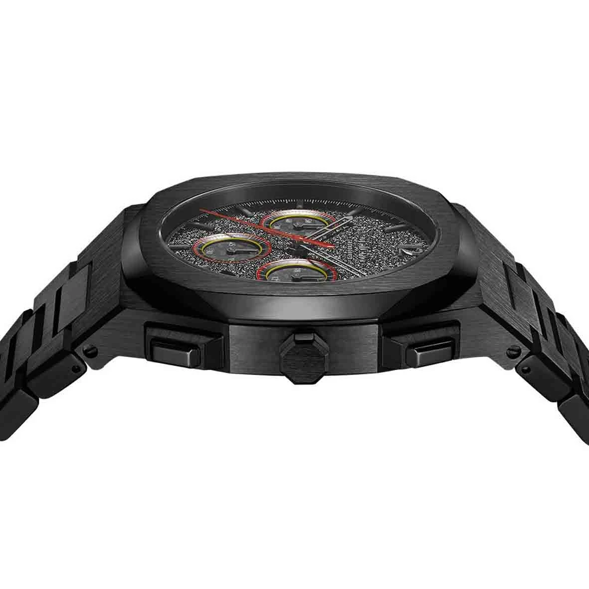 Montre D1 Milano Chronograph Sprint - Homme Quartz- Cadran Noir- 41.5 Mm - Acier Et PVD Noir - CHBJ06 – Image 3