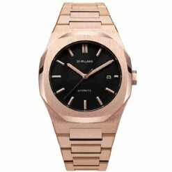 Montre D1 Milano P701 - Homme Automatique- Cadran Noir- 41 Mm - Acier Et PVD - ATBJ03