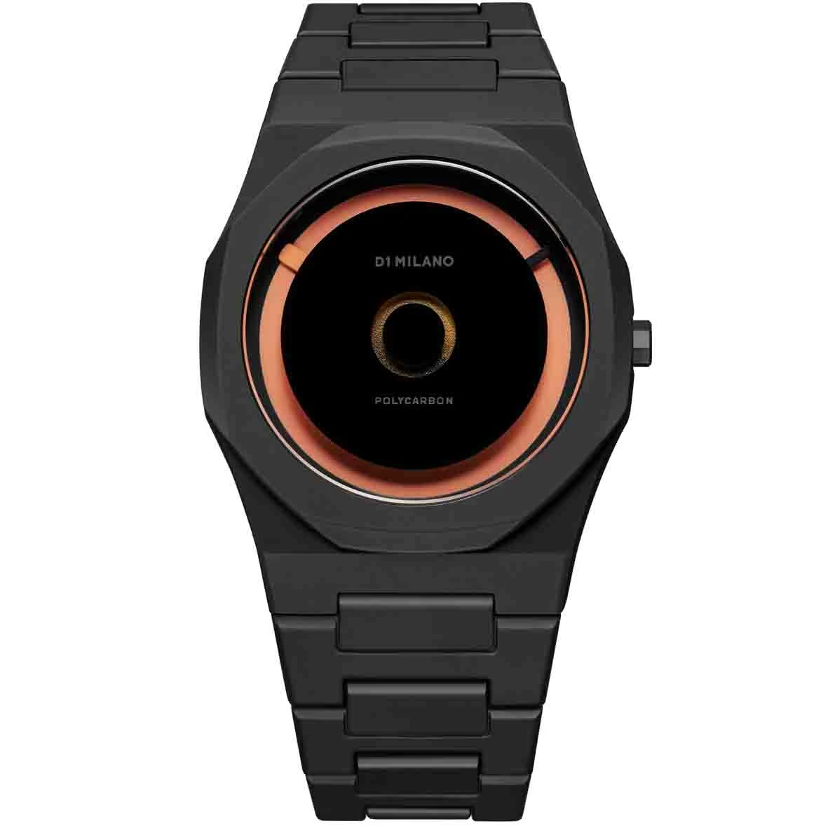 Montre D1 Milano Polycarbon Reload Orange - Homme Quartz- Cadran Noir- 40,5 Mm - Polycarbonate - PCBJ27