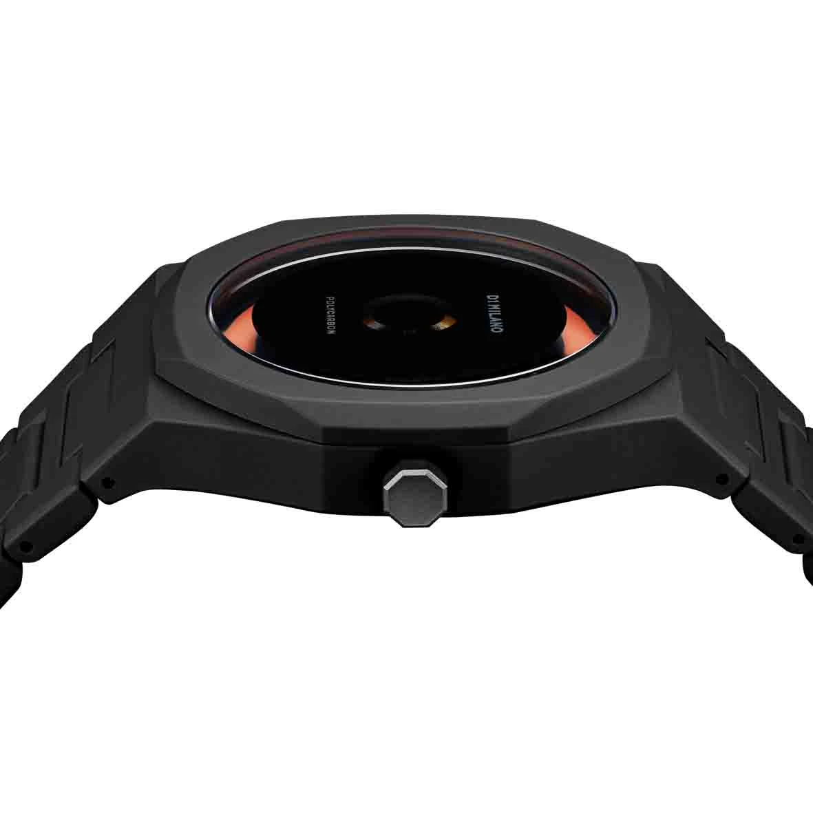 Montre D1 Milano Polycarbon Reload Orange - Homme Quartz- Cadran Noir- 40,5 Mm - Polycarbonate - PCBJ27 – Image 2