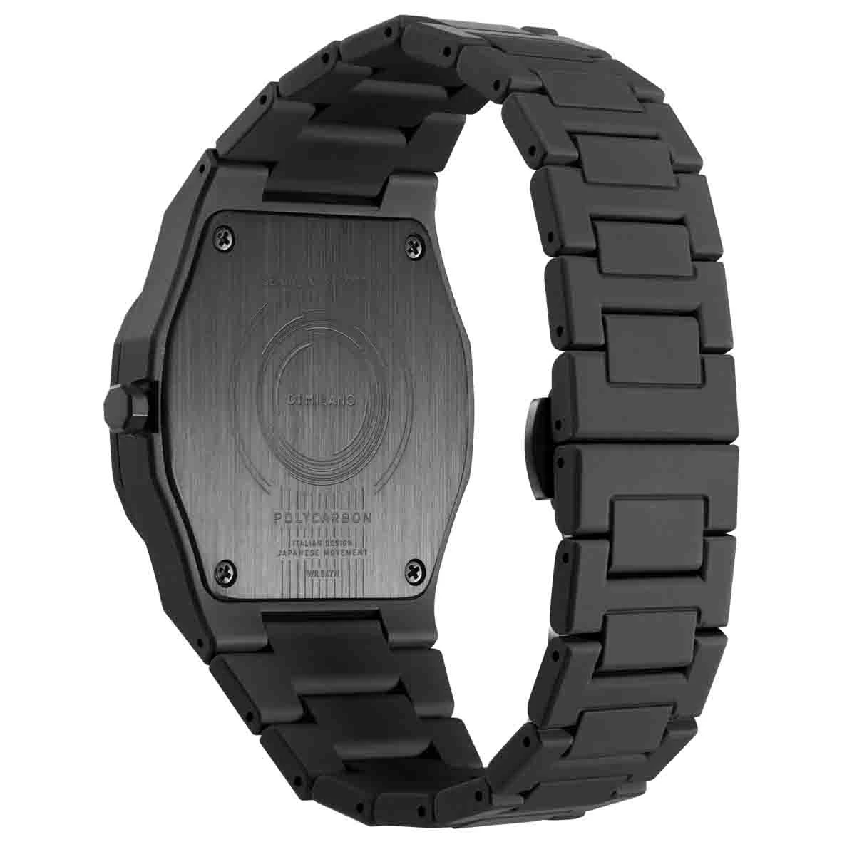 Montre D1 Milano Polycarbon Reload Orange - Homme Quartz- Cadran Noir- 40,5 Mm - Polycarbonate - PCBJ27 – Image 4