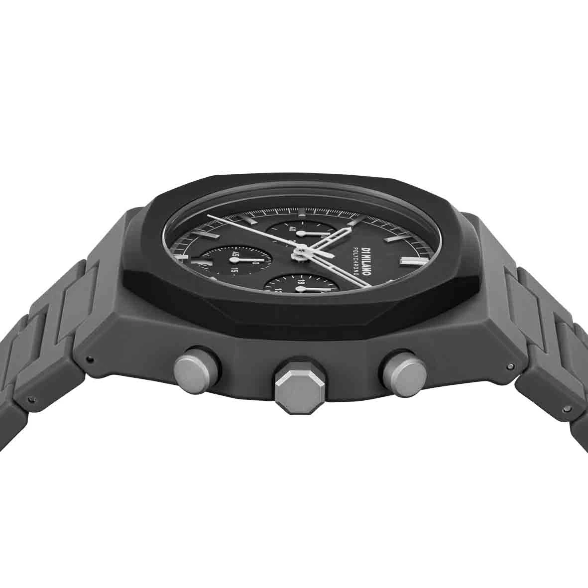 Montre D1 Milano Polychrono Black Blast - Homme Quartz- Cadran Gris Foncé- 40,5 Mm - Polycarbonate - PHBJ04 – Image 2